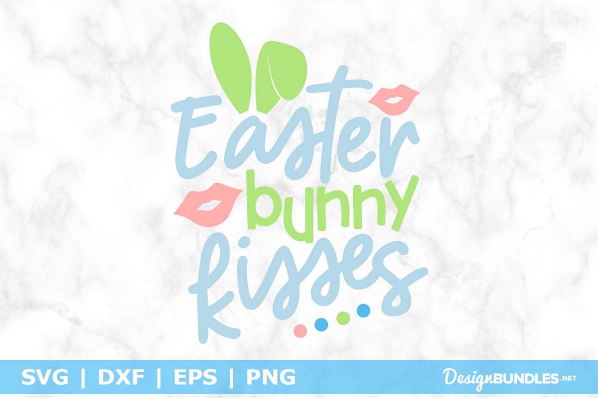Easter bunny kisses SVG File example image 1