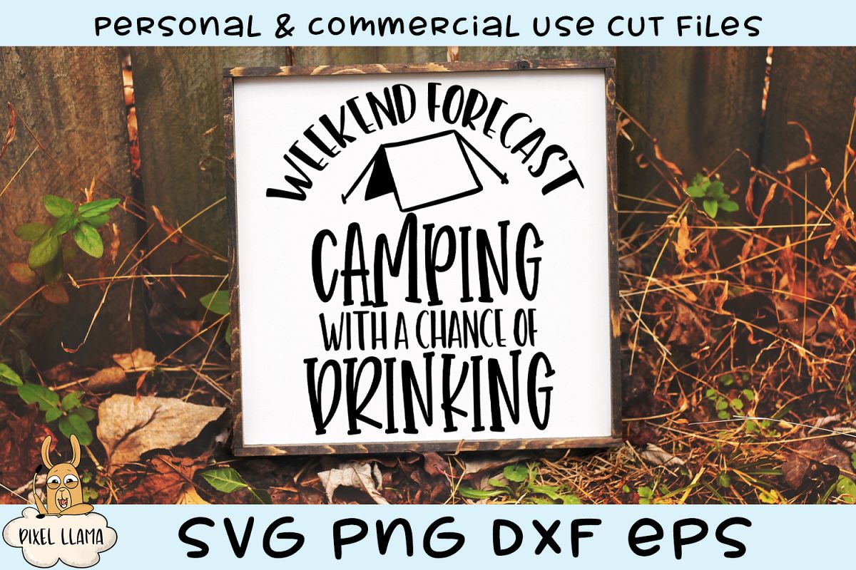 Download Weekend Forecast Camping with Drinking SVG