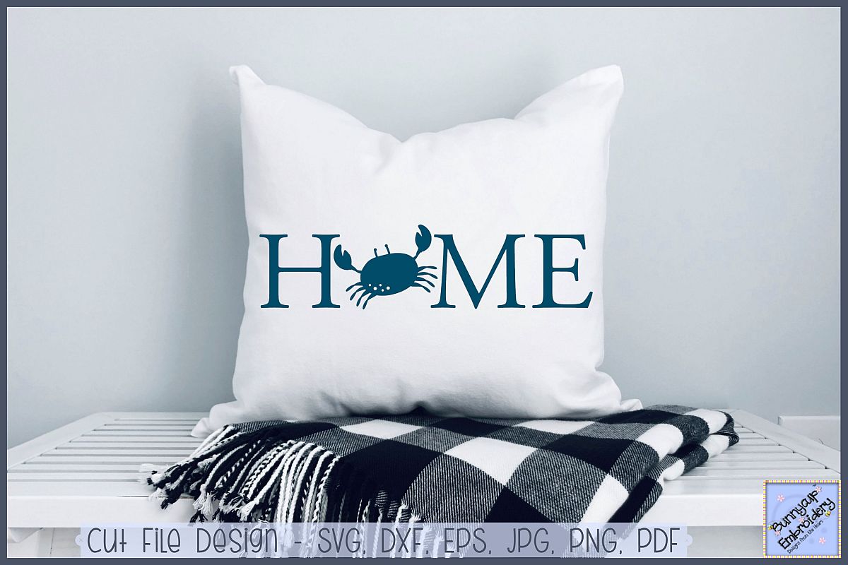 Home With Crab - SVG, Clipart, Printable example image 1