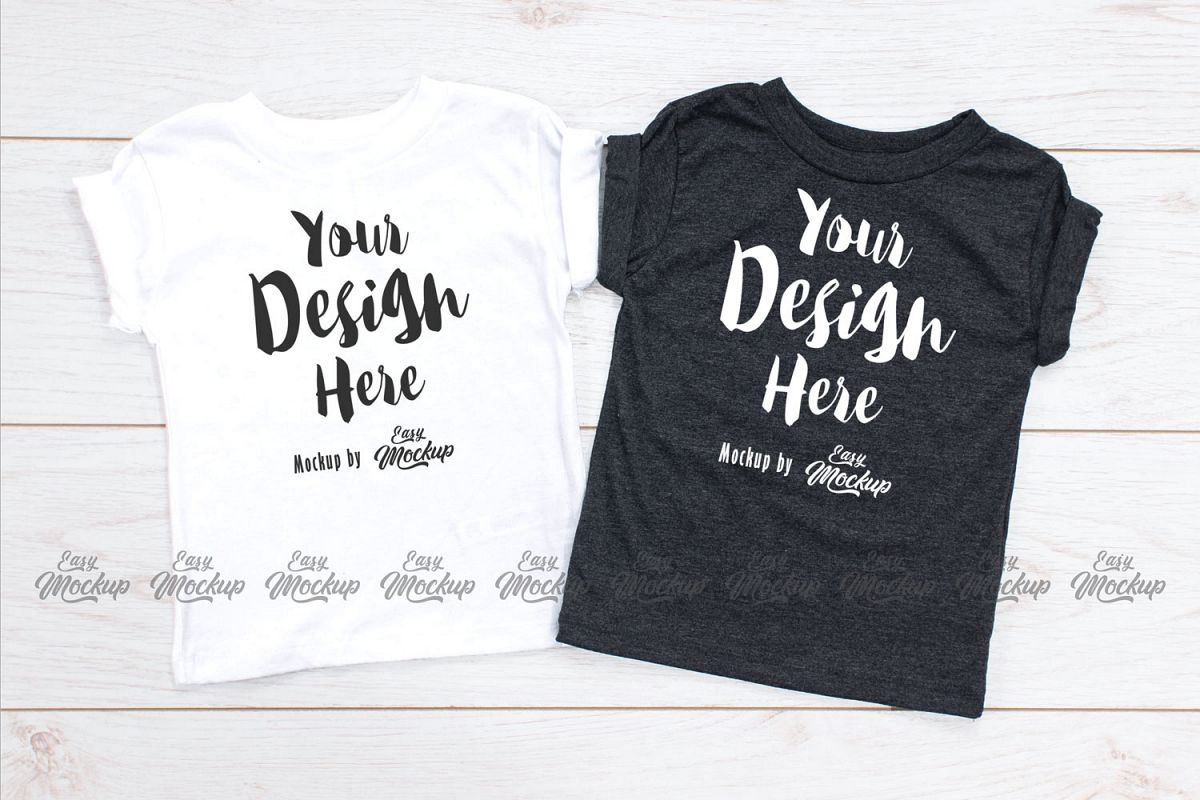 Dark Grey Heather White Bella Canvas 3001T MockUp example image 1