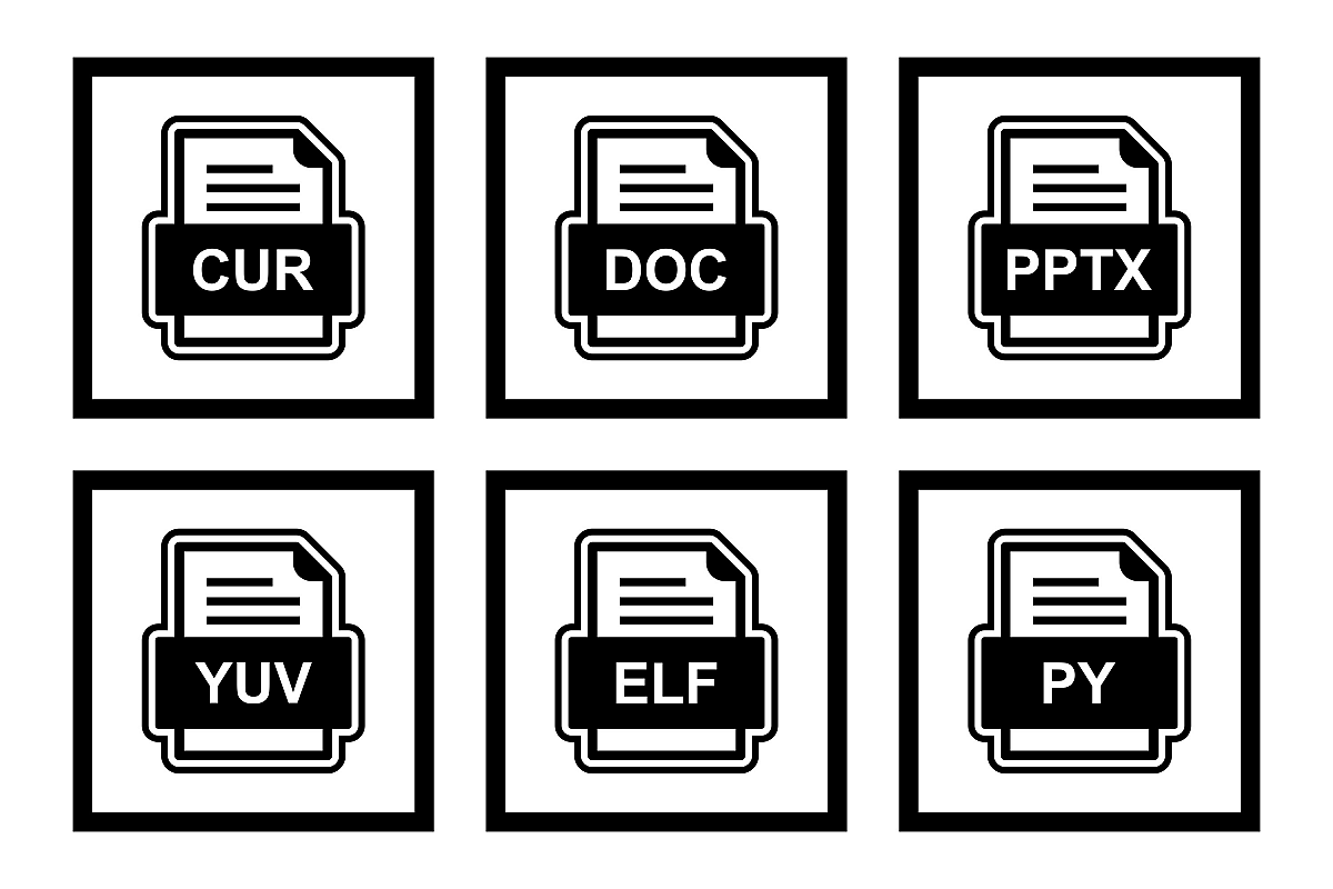 Set Of File Formats Icons example image 1