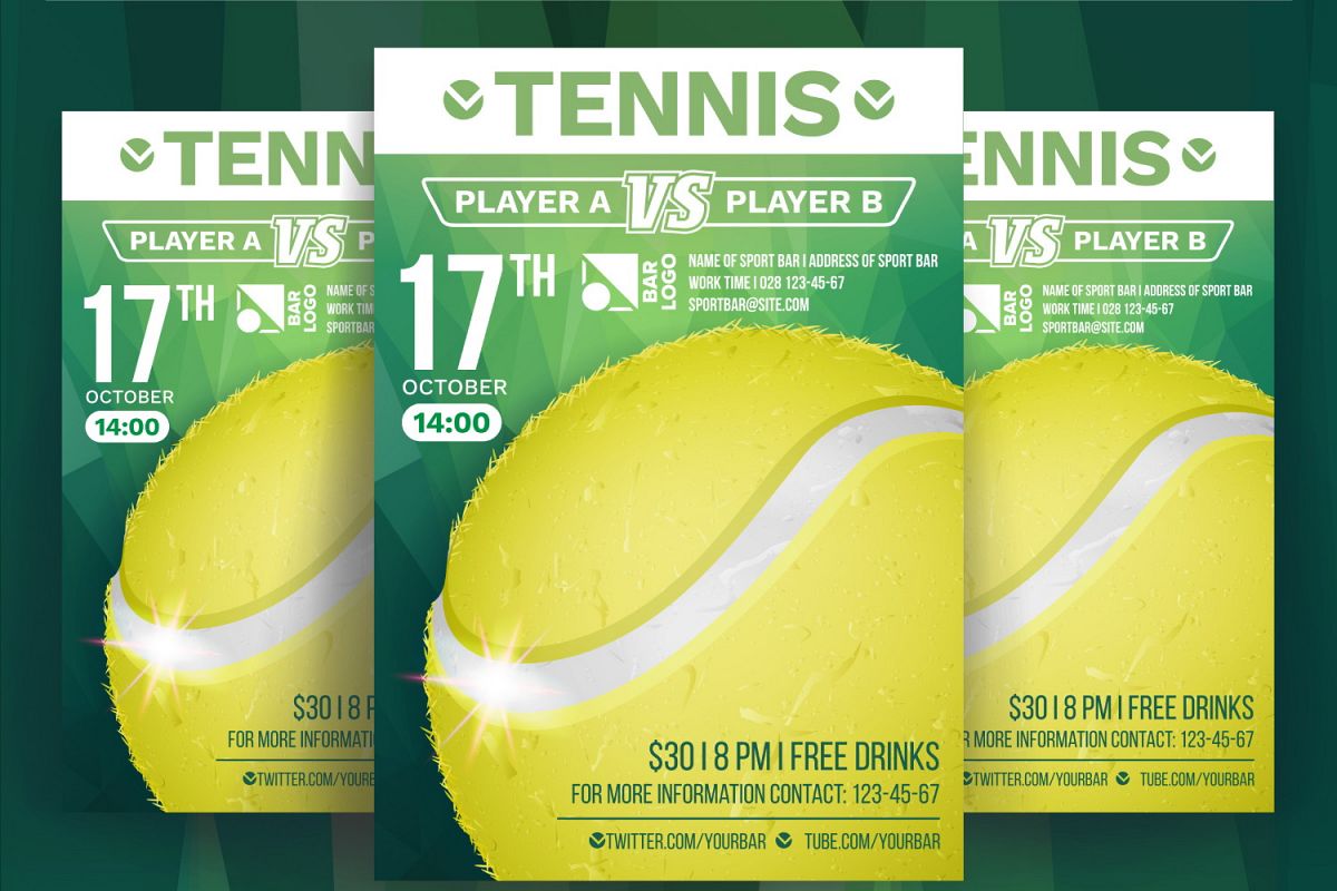 Tennis Poster Vector example image 1