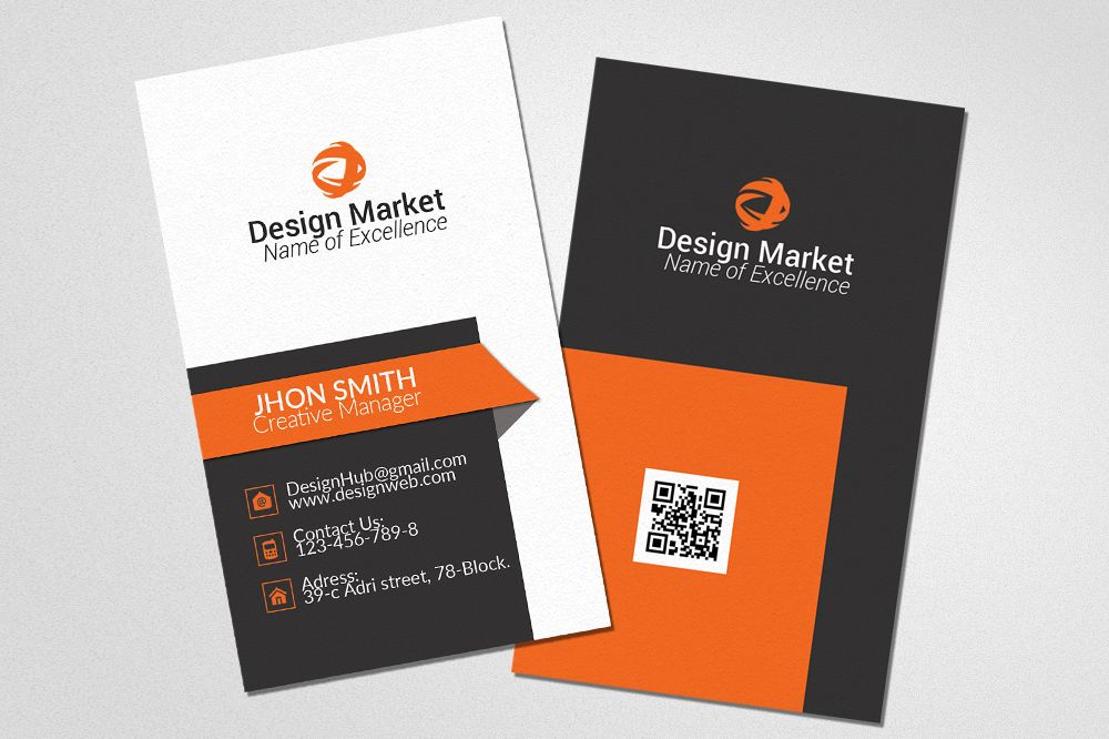 Professional Vertical Business Cards example image 1