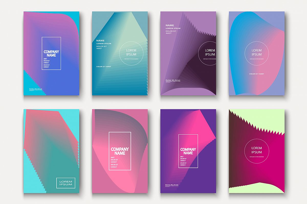 Trendy cool neon minimal abstract modern covers geometric example image 1