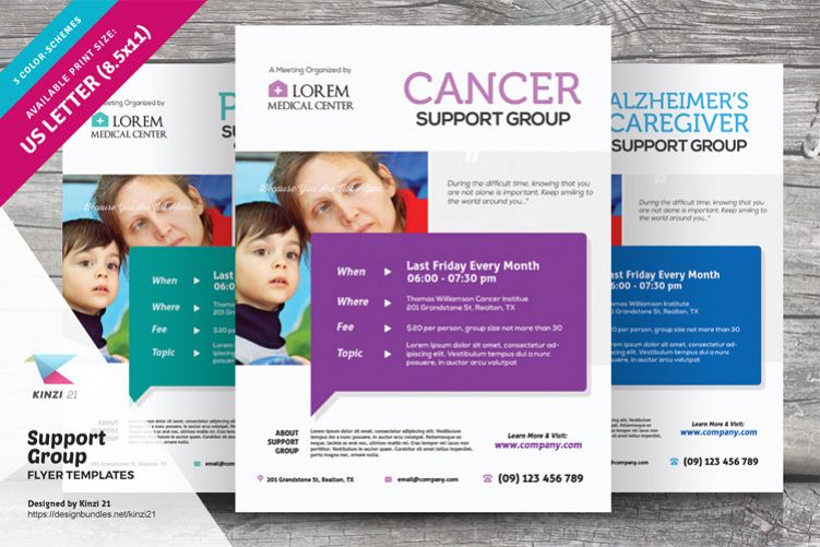 Support Group Flyer Templates example image 1