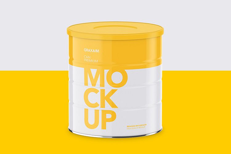 Milk Powder Can - High Angle Mockup example image 1