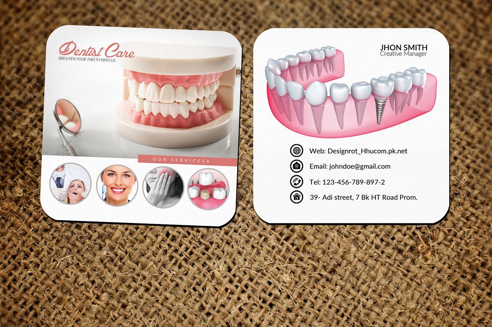 Dentist Care Mini Business Card example image 1