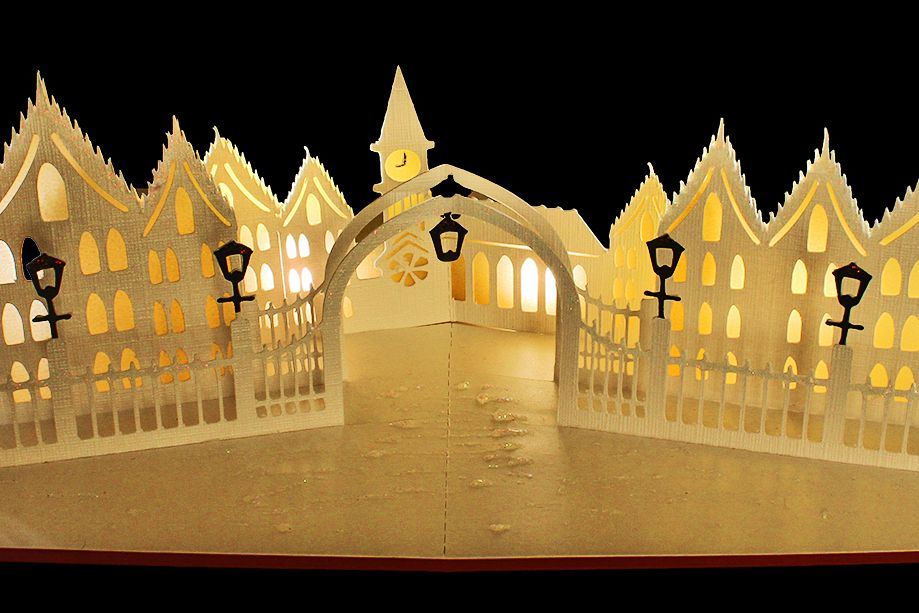 Christmas Lane Pop up Greetings acrd example image 1