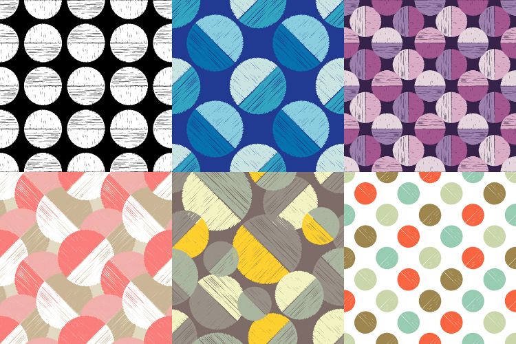 Polka dot seamless pattern. Scribble texture. example image 1