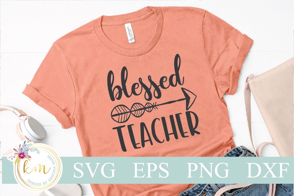 Blessed Teacher Cut File Set example image 1