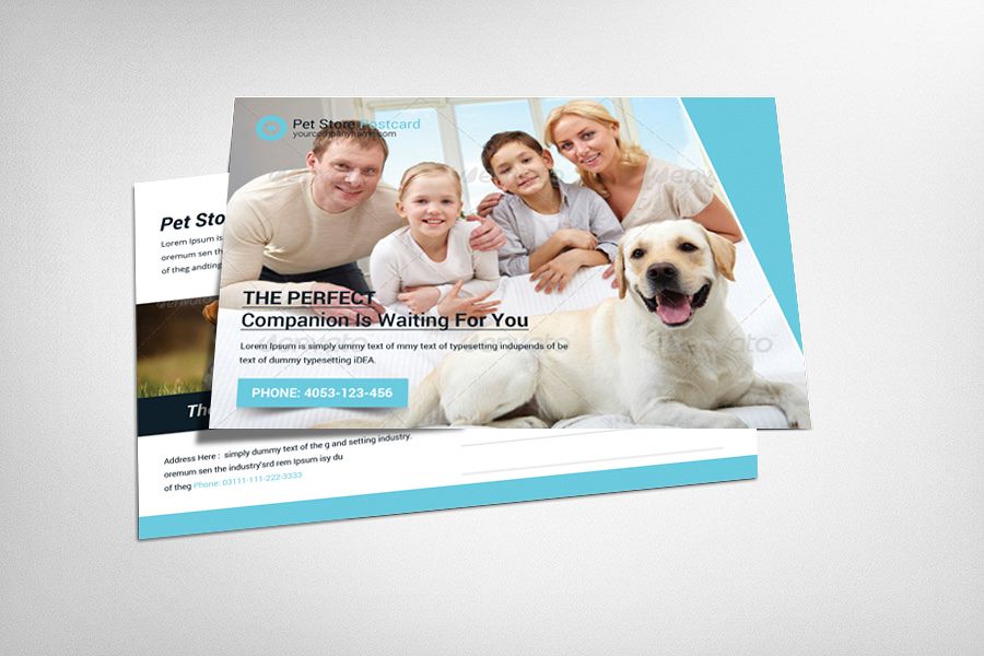 Pet Store Postcard Template example image 1