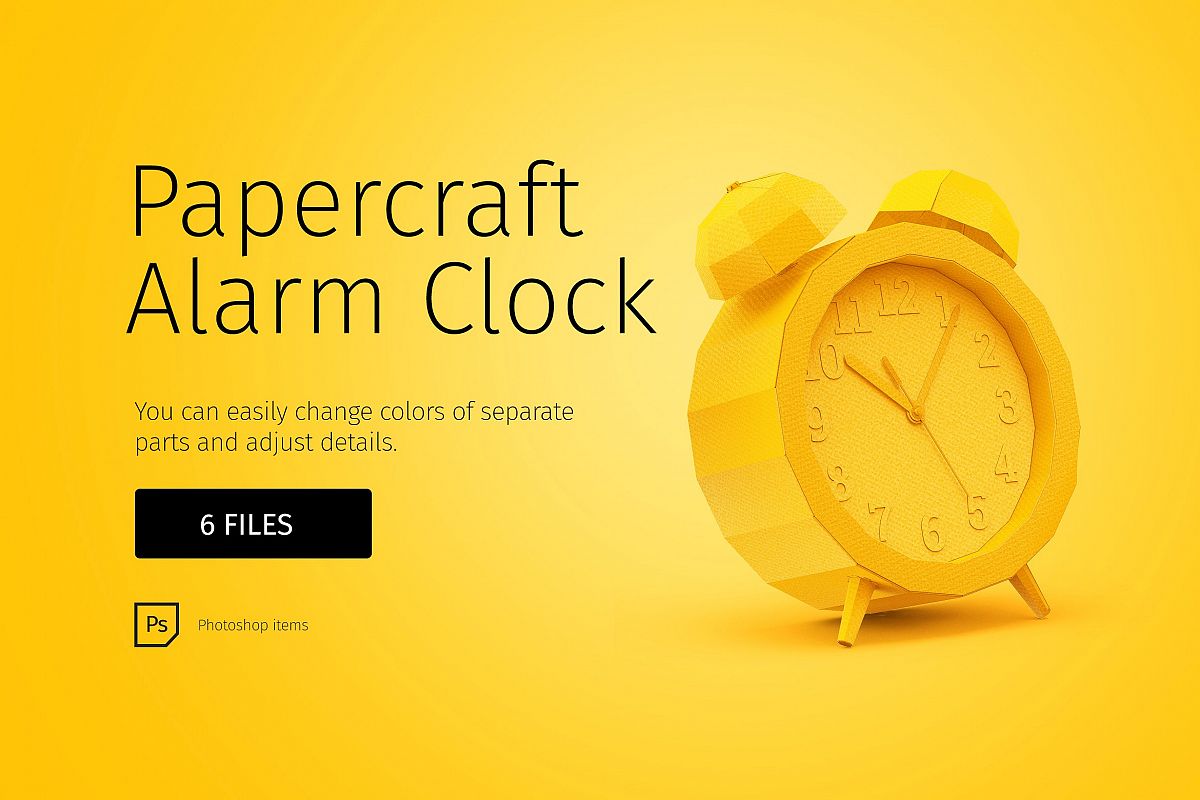 Papercraft alarm clock example image 1