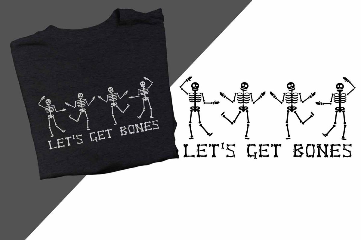 Let's get bones Halloween Printable example image 1