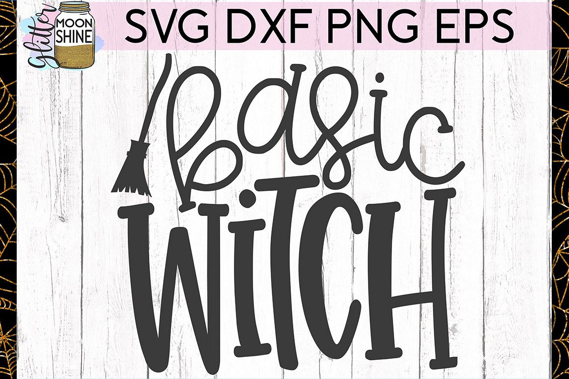 Basic Witch SVG DXF PNG EPS Cutting Files example image 1