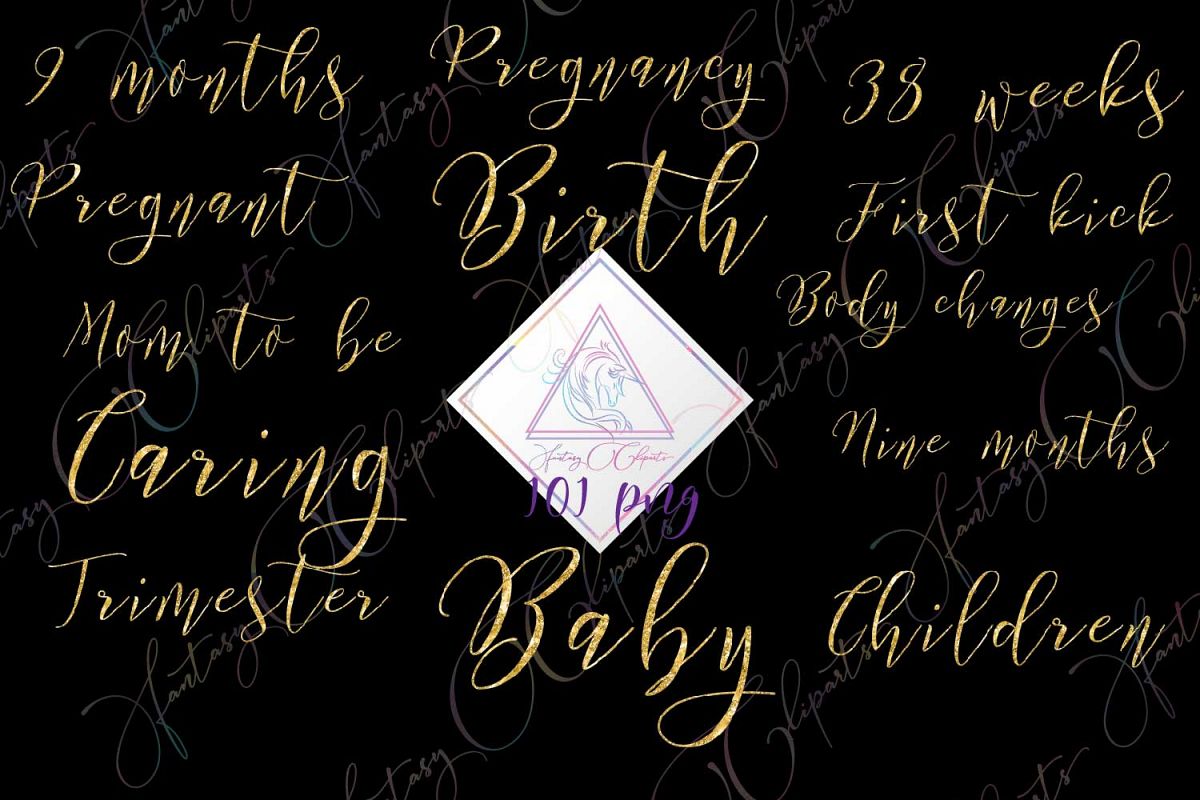 Pregnancy Word Art Clipart example image 1