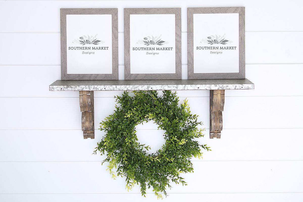8x10 Wood Frame Mock Up Farmhouse Styled Photo example image 1