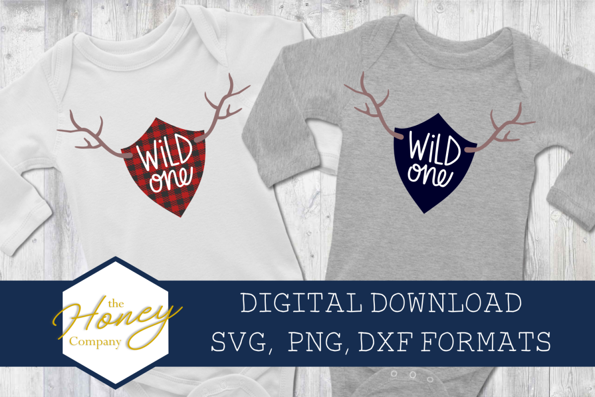 Download Wild One SVG PNG DXF Deer Antler Shield First Birthday ...