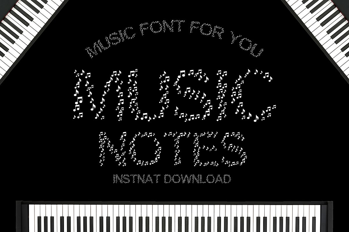 Music Notes - A Cute Educational Font example image 1