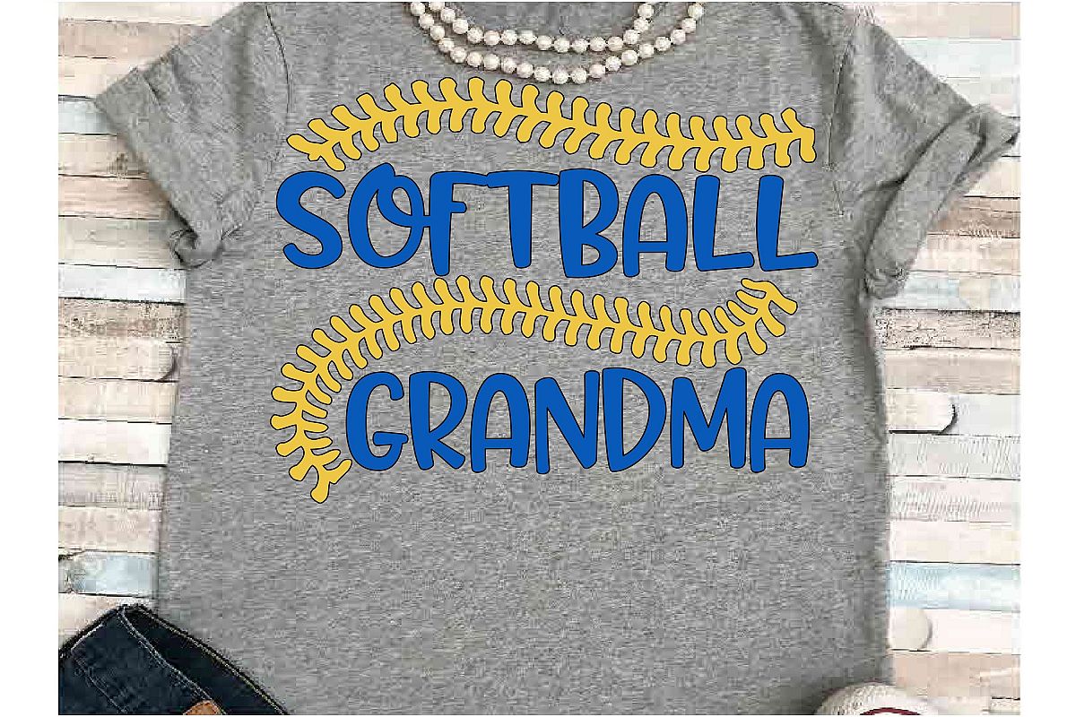 Softball SVG DXF JPEG Silhouette Cameo Cricut Grandma Mimi example image 1