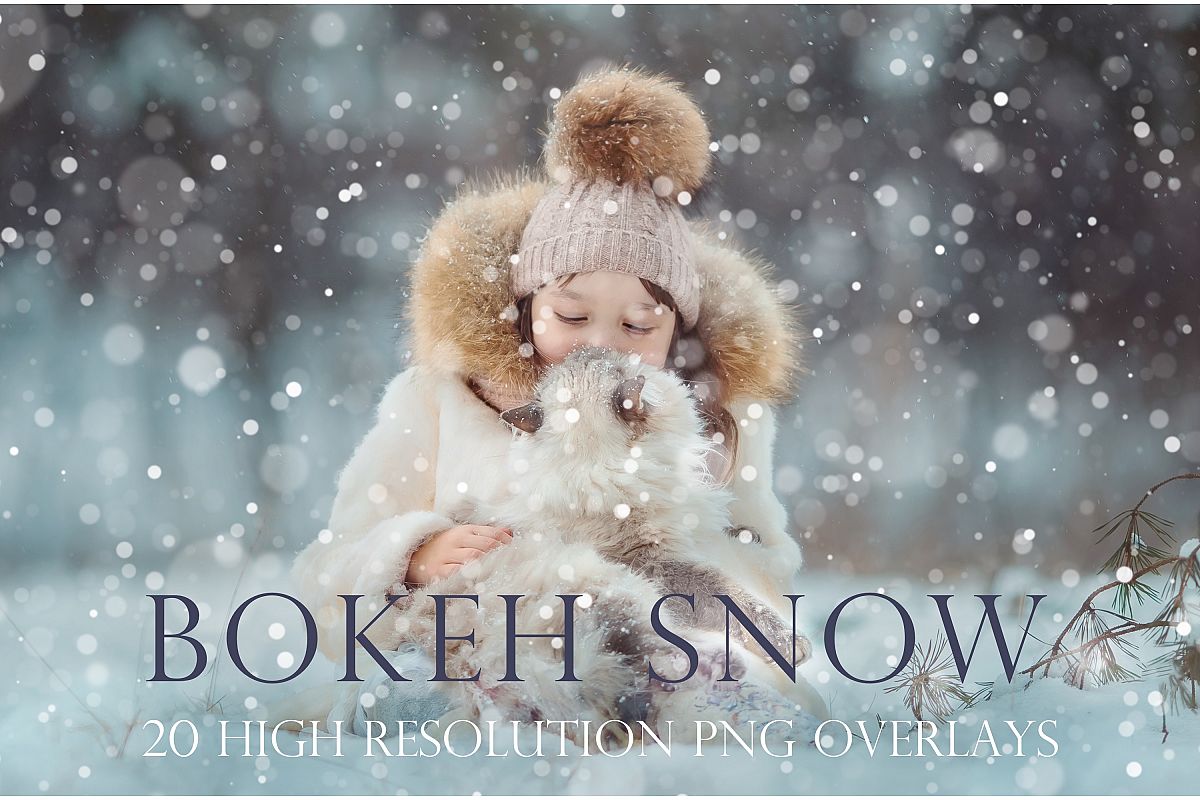 Bokeh snow overlays example image 1