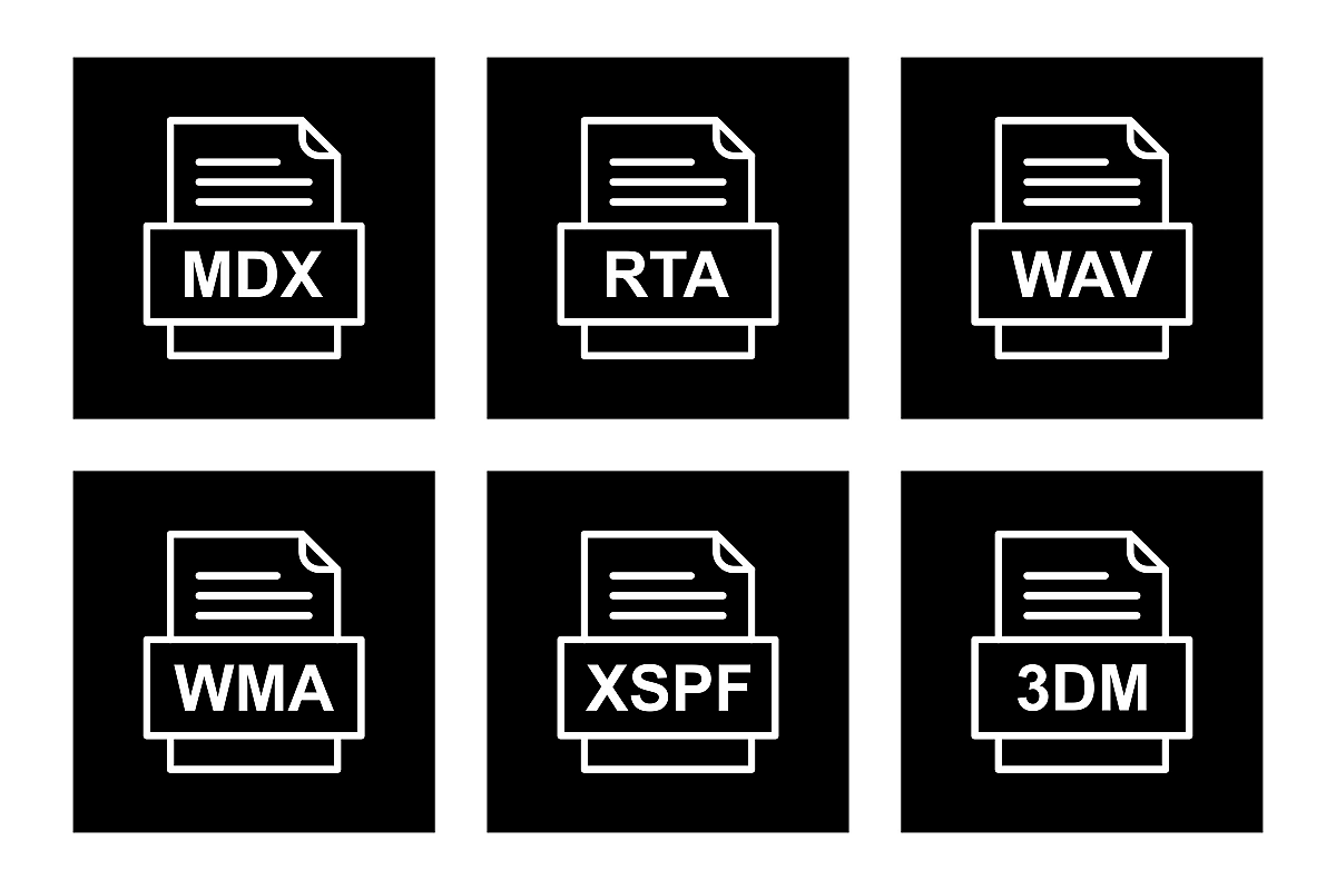Set Of File Formats Icons example image 1
