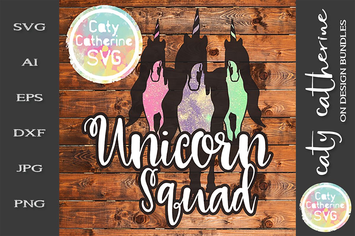 Unicorn Squad SVG Cut File Friendship Goals example image 1