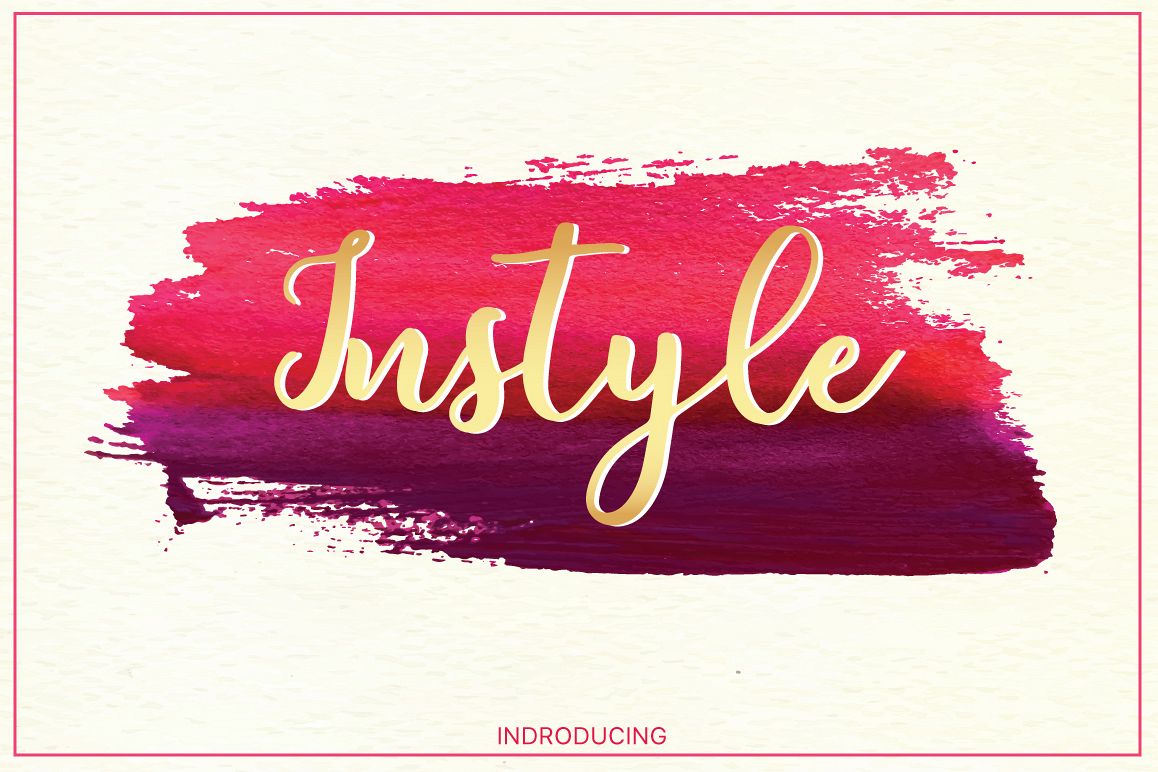 Instyle brush font example image 1
