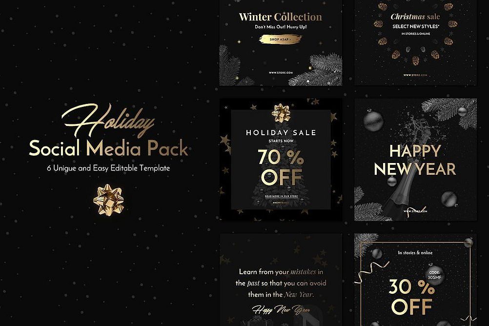 Holiday Social Media Pack vol.1 example image 1