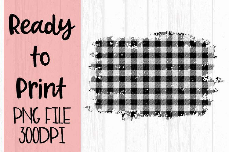 White Buffalo Plaid Frame Ready to Print example image 1