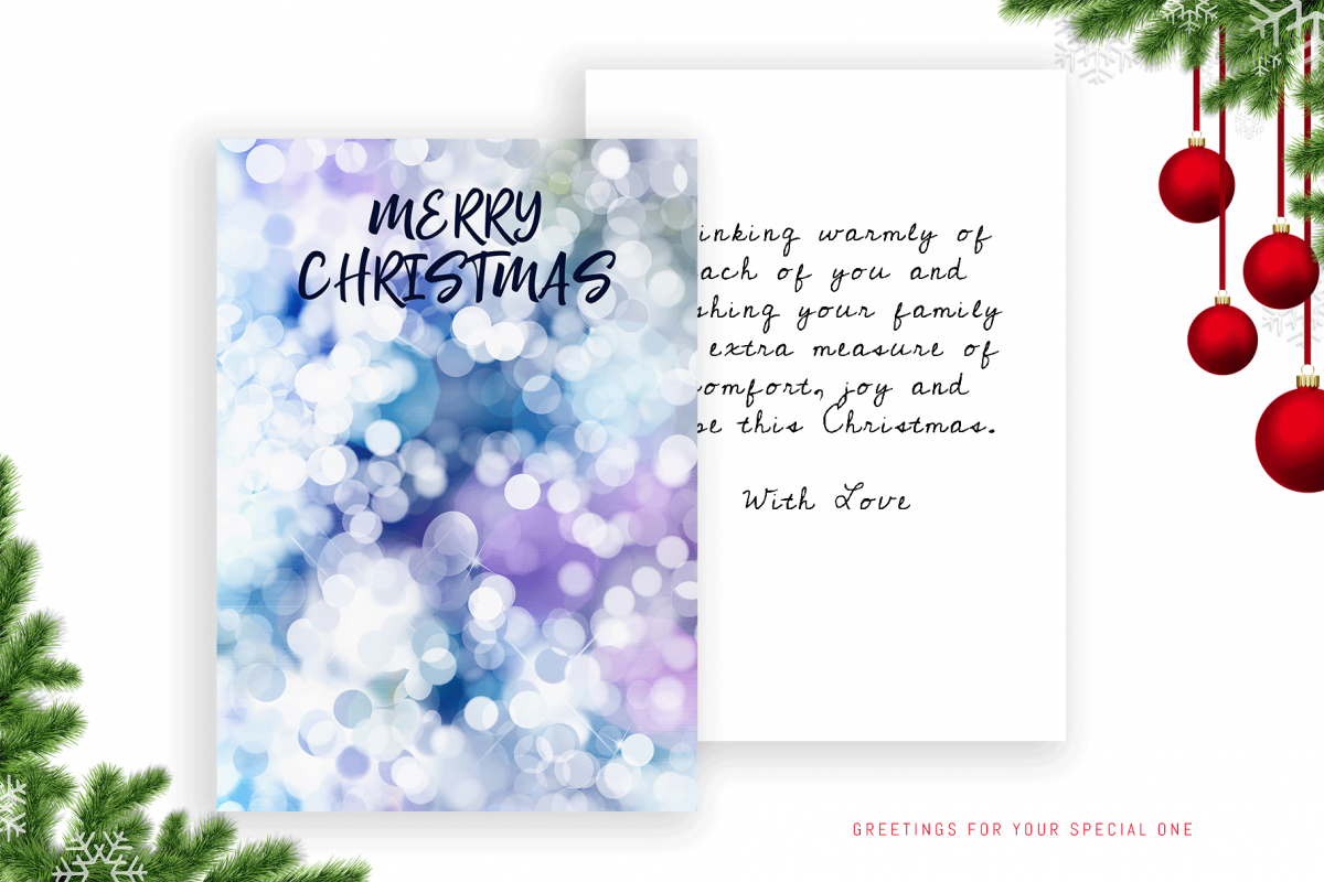 Christmas personalised greeting card for special one example image 1