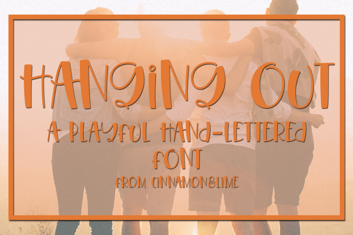 Hanging Out - A Playful Hand-Lettered Font example image 1