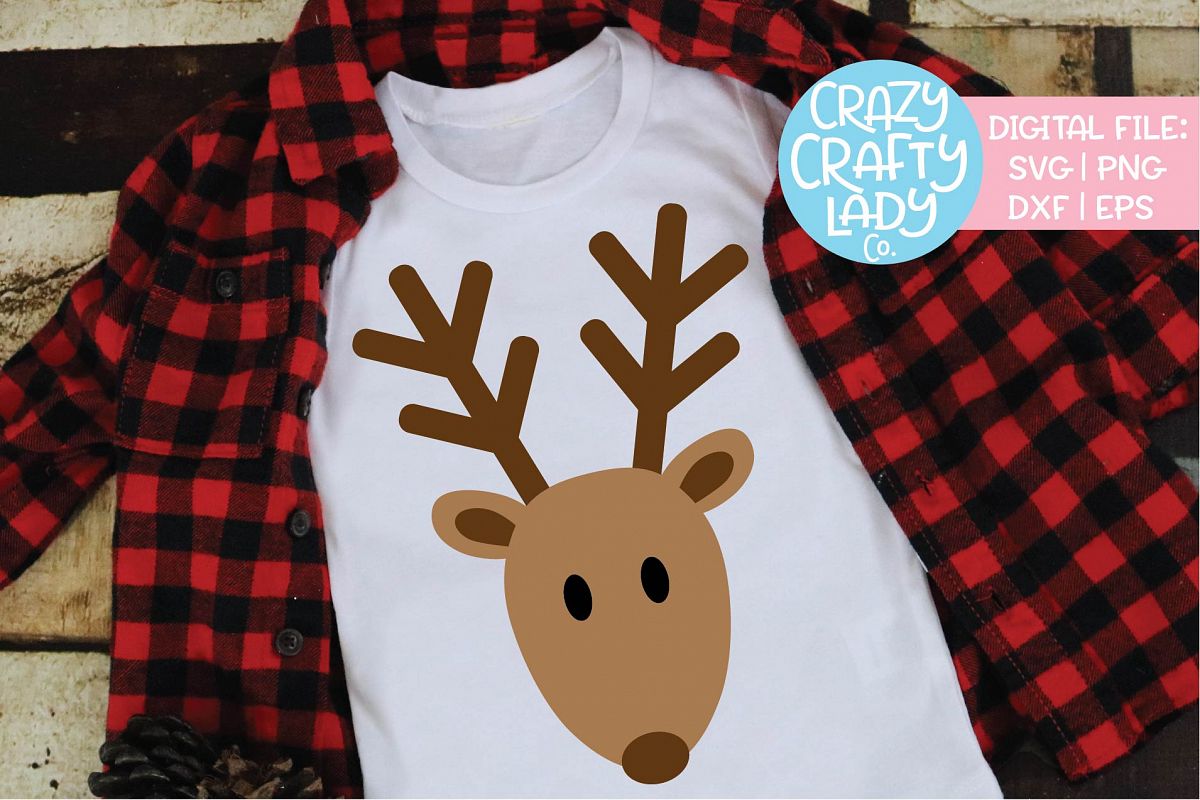 Reindeer Christmas SVG DXF EPS PNG Cut File example image 1