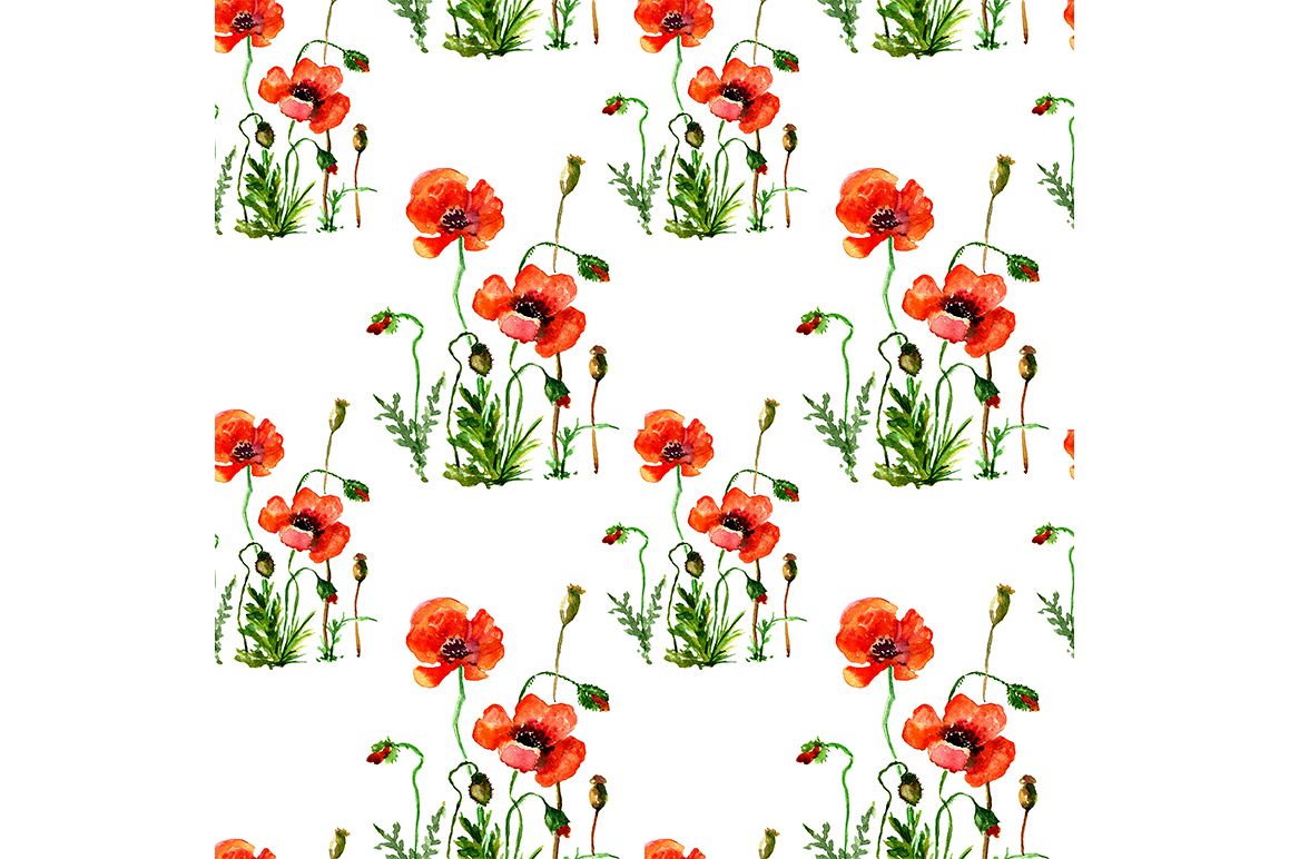 Seamless pattern with summer flowers. example image 1