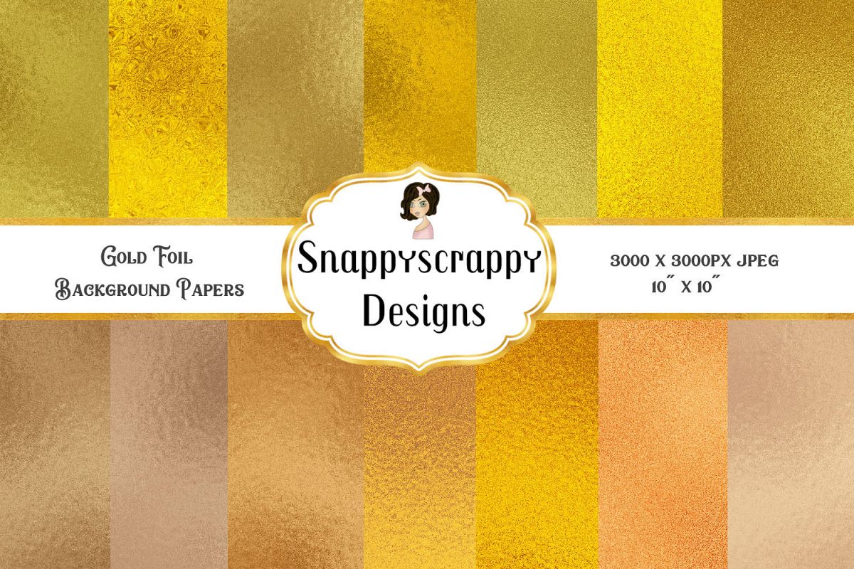 Gold Foil Background Papers example image 1