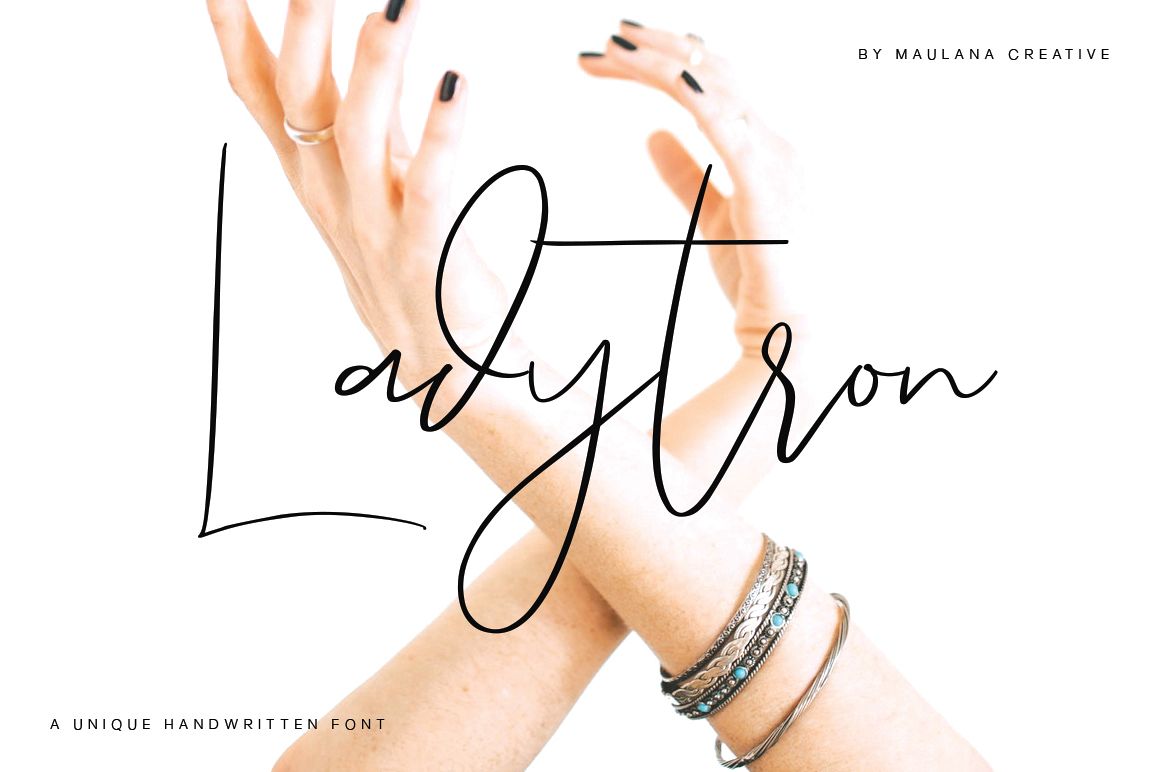 Ladytron Script - Logo Font example image 1