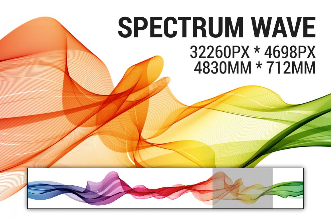 Abstract vector spectrum wave background example image 1