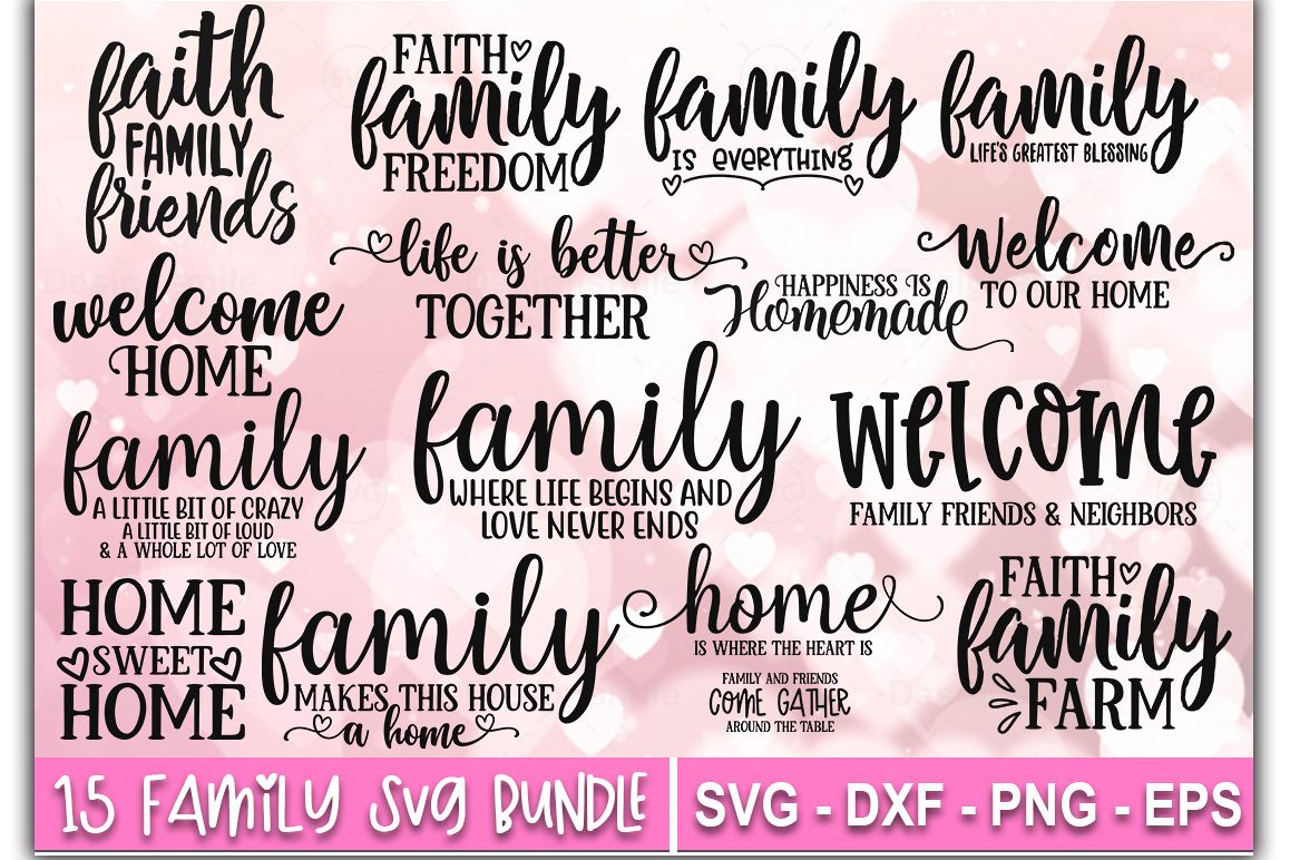 Family svg bundle, Family quotes svg example image 1