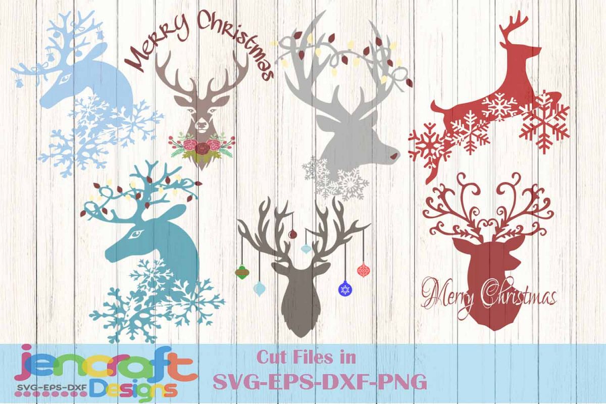 Download Christmas SVG - Reindeer SVG Bundle Deer Lights Snowflake ...