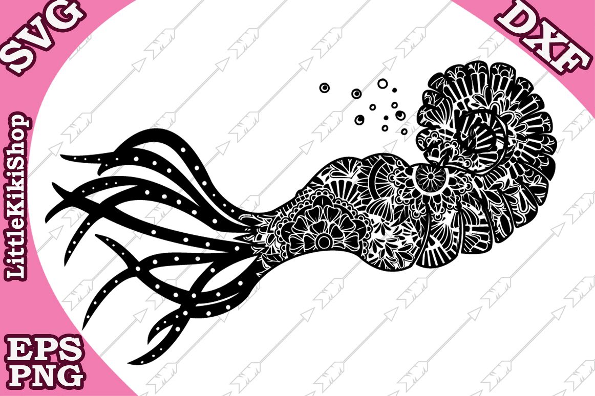 Shell Svg, Mendala shell Svg, Sea animal Svg,Winkl svg example image 1