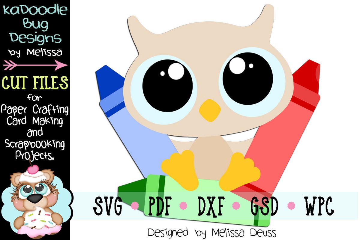 Coloring Baby Owl Cut File - SVG PDF DXF GSD WPC example image 1