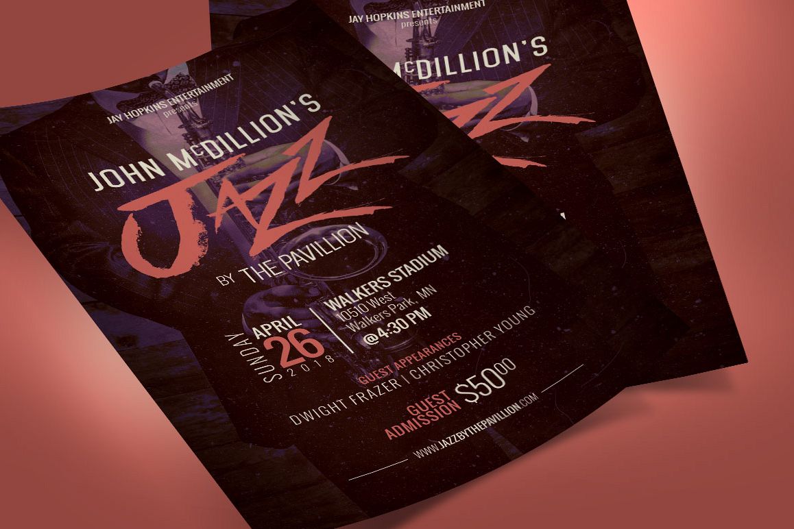 Jazz Concert Flyer Poster Template example image 1