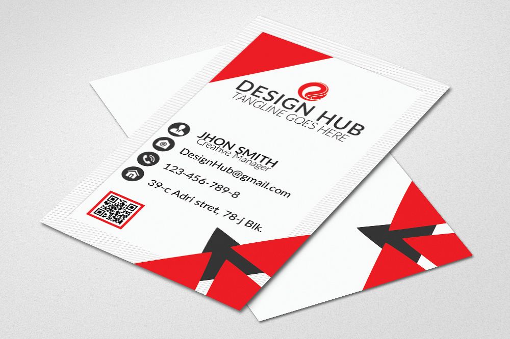 Vertical Business Card Template example image 1