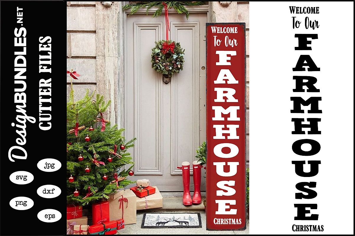 Farmhouse Christmas Vertical SVG example image 1