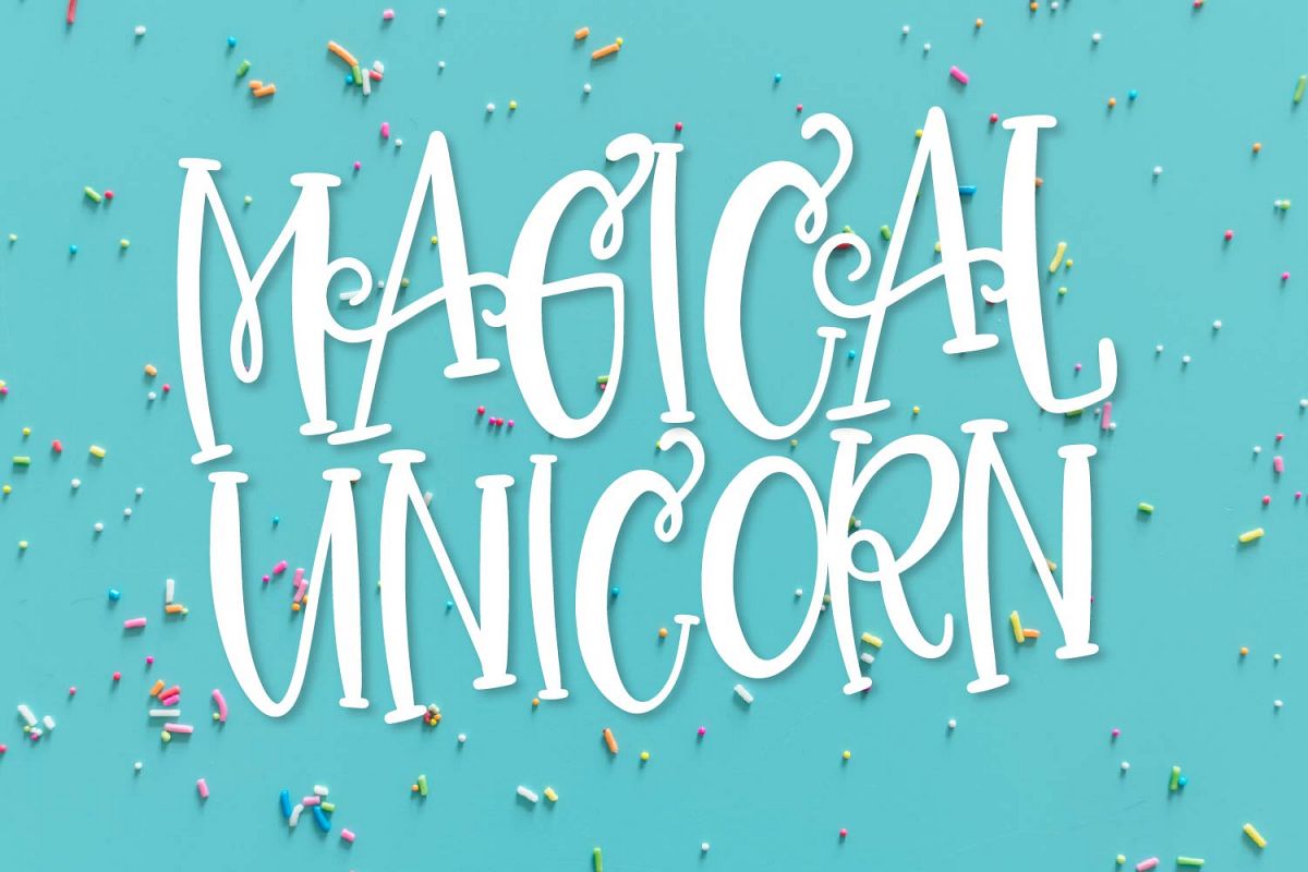 CLN - Magical Unicorn - A Hand Lettered Duo With Extras example image 1