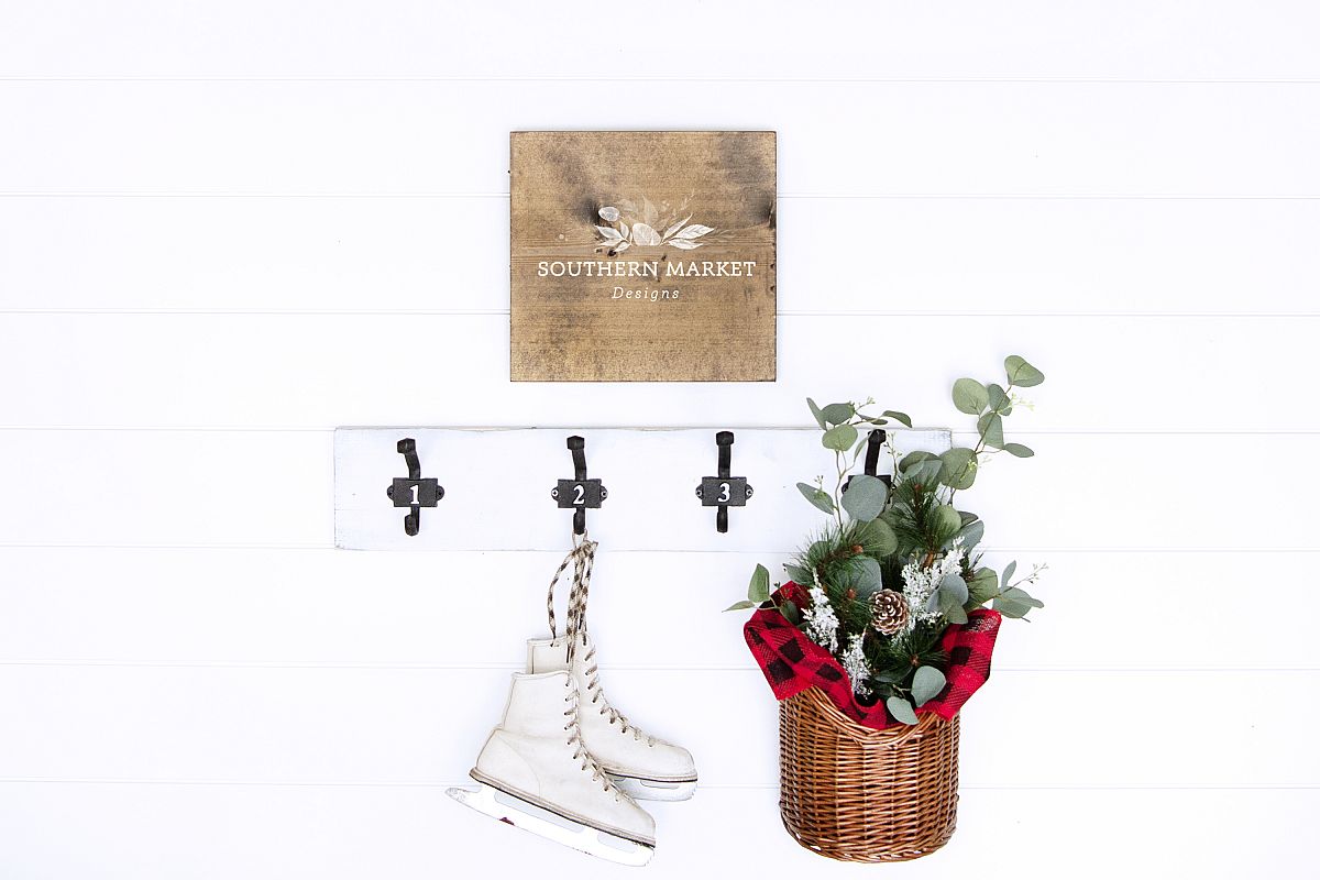 Christmas 12x12 Wood Sign Mock Up Styled Photography example image 1