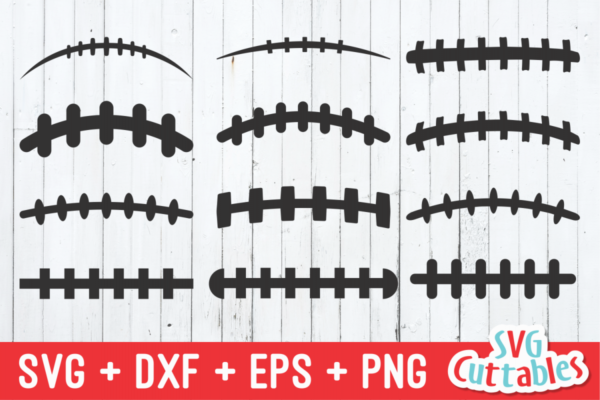 Download Football Laces Set of 12 | Football Cut File