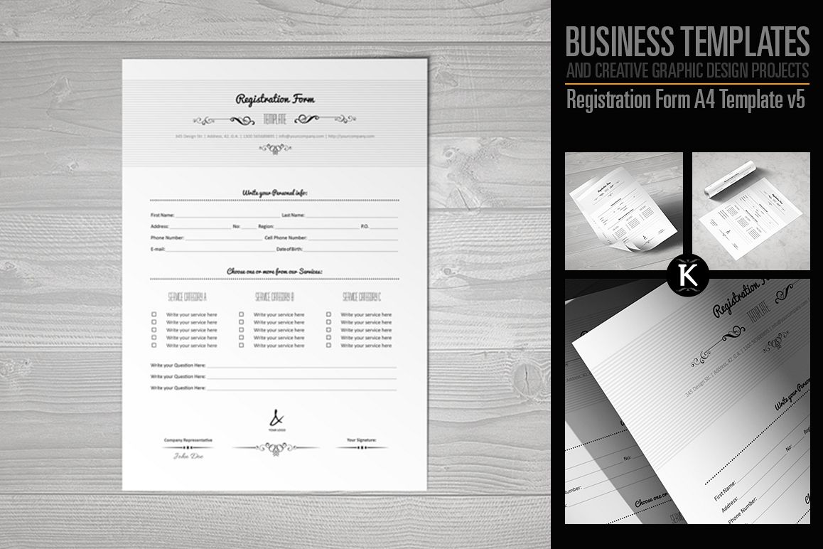 Registration Form Template v5 example image 1