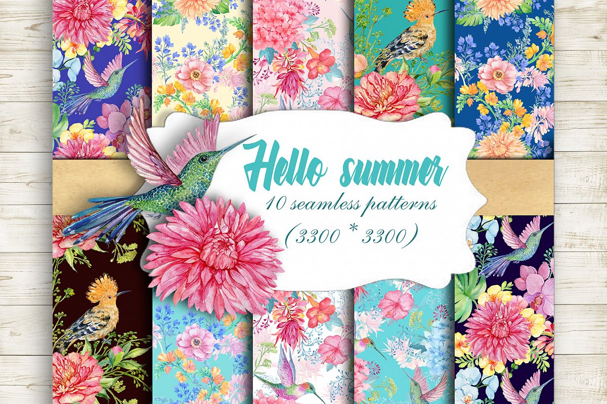 Seamless Patterns Watercolor