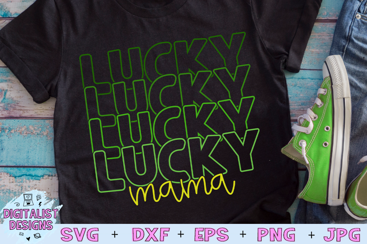 Lucky Mama SVG | St. Patrick's Day SVG example image 1