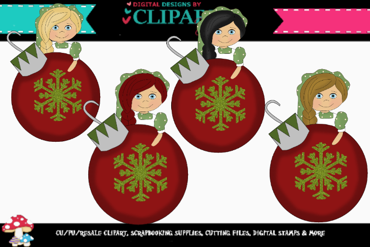Christmas Ornament Girl example image 1